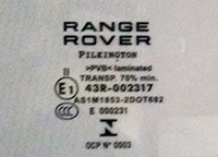Przednia szyba Range Rover Pilkington, ogrzewana, akustyczna, atermiczna