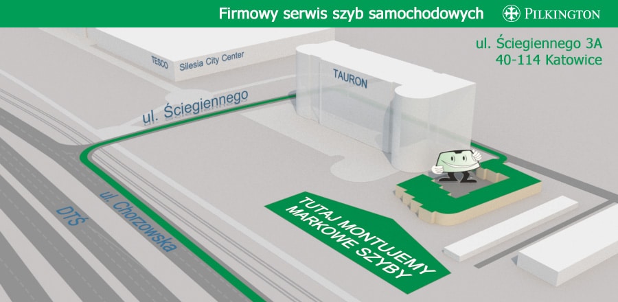 Dojazd do warsztatu Pilkington Katowice